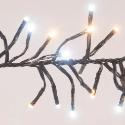 Guirlande lumineuse 5,60 m 768 LED câble noir Boa Bicolore Blanc chaud et froid