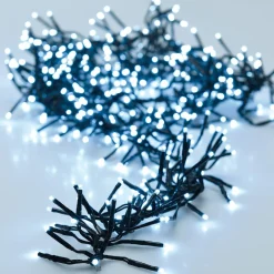 Guirlande lumineuse 5,60 m 768 LED câble noir Boa Blanc froid