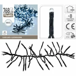 Guirlande lumineuse 5,60 m 768 LED câble noir Boa Blanc froid