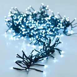 Guirlande lumineuse 8,40 m 1152 LED câble noir Boa Blanc froid