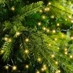 Guirlande lumineuse 16 m 750 LED câble vert Luxe Blanc chaud Champagne