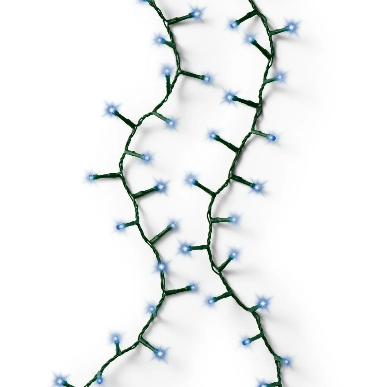 Guirlande lumineuse 16 m 750 LED câble vert Luxe Bleu