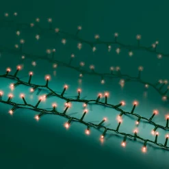 Guirlande lumineuse 16 m 750 LED câble vert Luxe Rouge