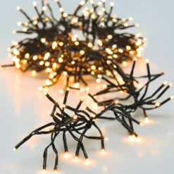 Guirlande lumineuse 15 m 2016 LED câble noir Boa Blanc extra chaud