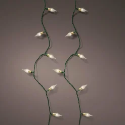 Guirlande lumineuse 18 m 180 LED câble vert Vintage Blanc chaud