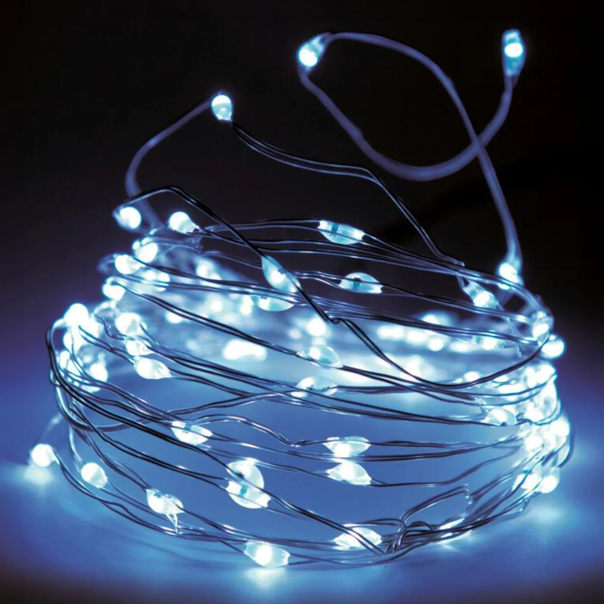 Guirlande lumineuse 12 m 120 Micro LED Fil d'argent Blanc froid