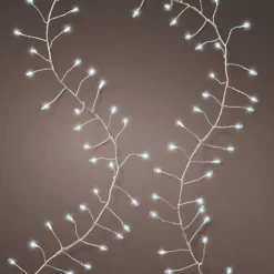 Guirlande lumineuse 12 m 960 Micro LED câble argent Luxe Blanc froid
