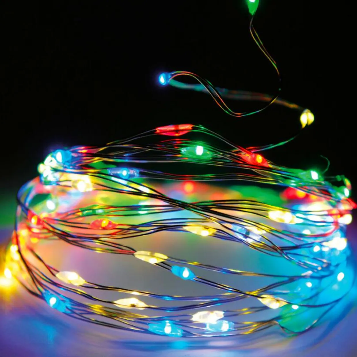 Guirlande lumineuse 32 m 320 Micro LED Fil d'argent Multicolore