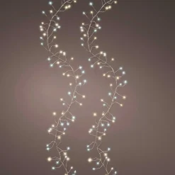 Guirlande lumineuse 6 m 480 Micro LED câble argent Luxe bicolore Blanc chaud et froid