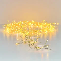 Guirlande lumineuse 6 m 480 Micro LED câble or Luxe bicolore Blanc chaud et froid