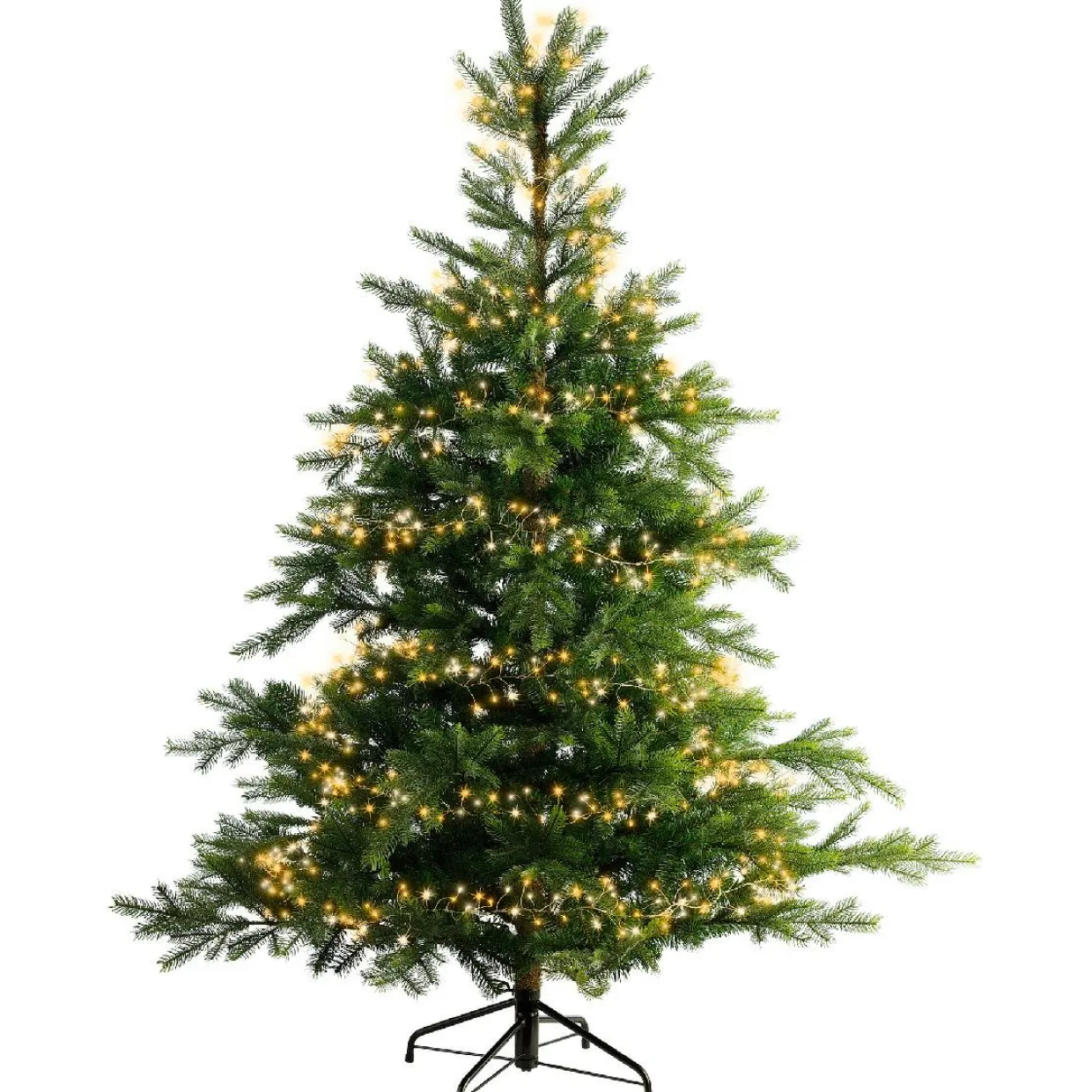 Guirlande lumineuse 12 m 960 Micro LED câble or Luxe bicolore Blanc chaud et froid