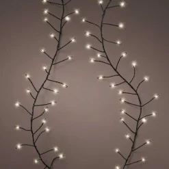 Guirlande lumineuse 18 m 1440 Micro LED câble noir Luxe Blanc chaud