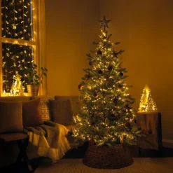 Guirlande lumineuse 18 m 1440 Micro LED câble noir Luxe Blanc chaud