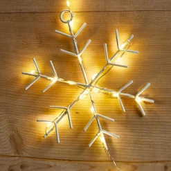 Guirlande lumineuse 2,25 m 160 micro LED Cristaux de neige Blanc chaud