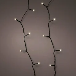 Guirlande lumineuse à piles 27,50 m 368 LED câble noir Durawise Blanc chaud