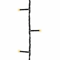 Guirlande lumineuse à piles 27,50 m 368 LED câble noir Durawise Blanc chaud