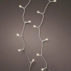Guirlande lumineuse à piles 7,10 m 96 LED câble transparent Durawise Blanc chaud