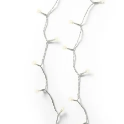 Guirlande lumineuse à piles 7,10 m 96 LED câble transparent Durawise Blanc chaud