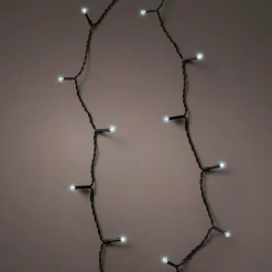 Guirlande lumineuse à piles 14,30 m 192 LED câble noir Durawise Blanc froid