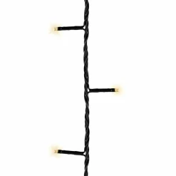 Guirlande lumineuse à piles 7,10 m 96 LED câble noir Durawise Blanc chaud