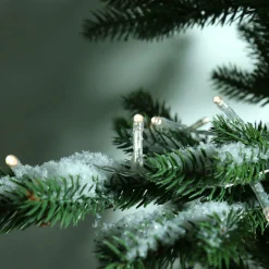 Guirlande lumineuse à piles 3,50 m 48 LED câble transparent Durawise Blanc chaud