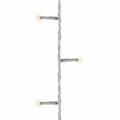 Guirlande lumineuse à piles 3,50 m 48 LED câble transparent Durawise Blanc chaud