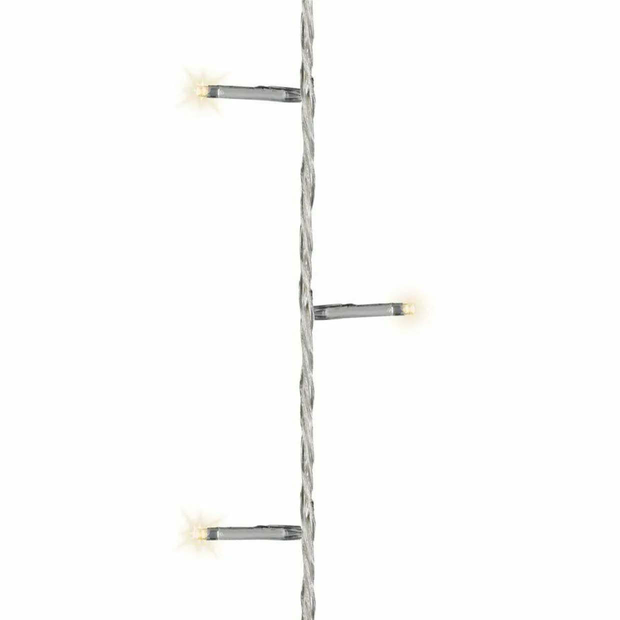 Guirlande lumineuse à piles 3,50 m 48 LED câble transparent Durawise Blanc chaud