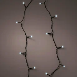 Guirlande lumineuse à piles 1,70 m 24 LED câble noir Durawise Blanc froid