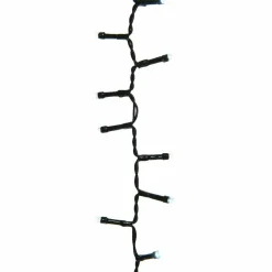 Guirlande lumineuse à piles 4,70 m 192 LED câble noir Durawise Blanc froid