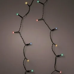 Guirlande lumineuse à piles 3,50 m 48 LED câble noir Durawise Multicolore