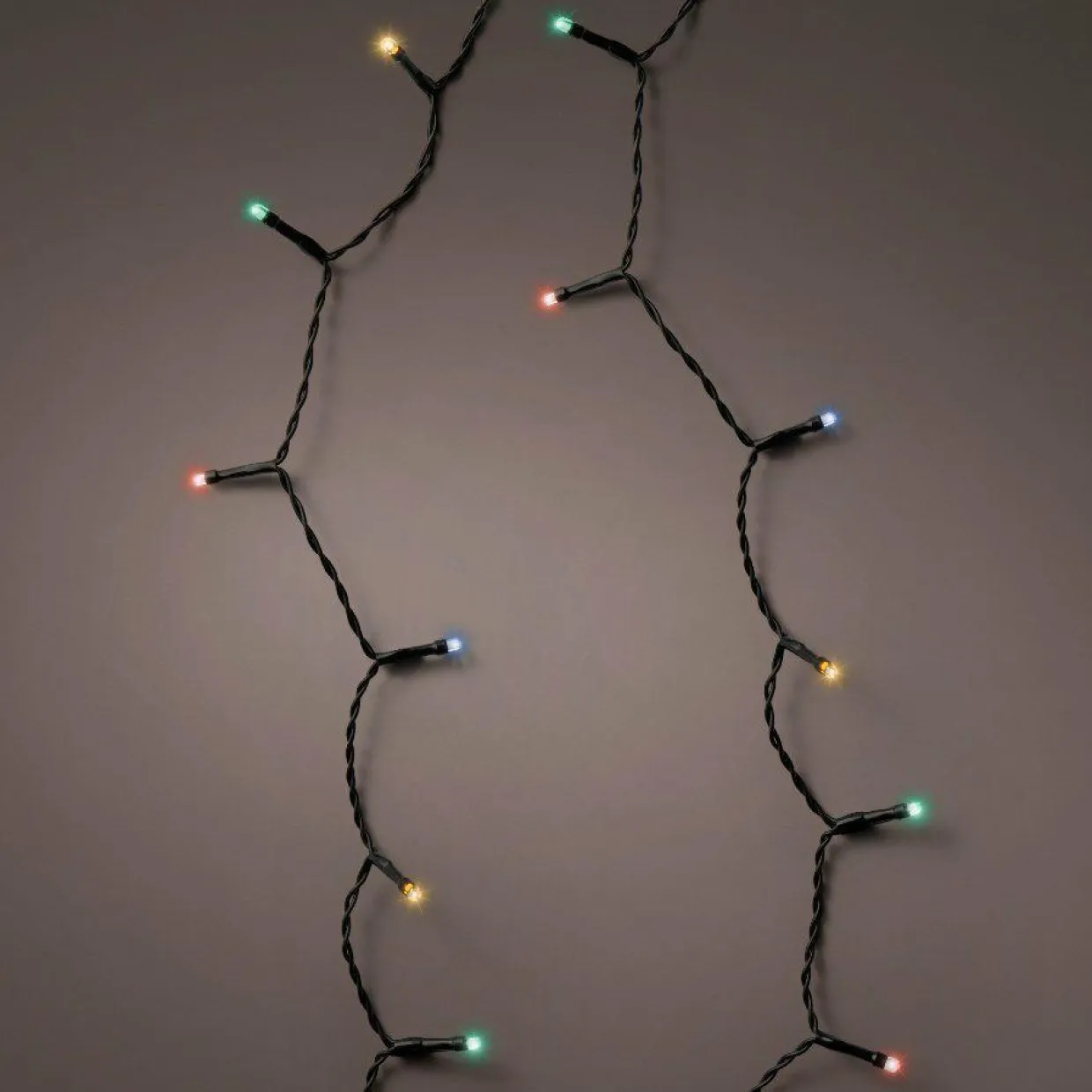 Guirlande lumineuse à piles 3,50 m 48 LED câble noir Durawise Multicolore