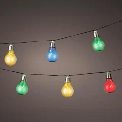 Guirlande lumineuse solaire 50 LED (4,5 m) Guinguette clignotante Multicolore