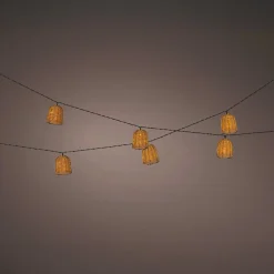 Guirlande lumineuse solaire résine tressée 8 LED (2,10 m) Campagne Naturel