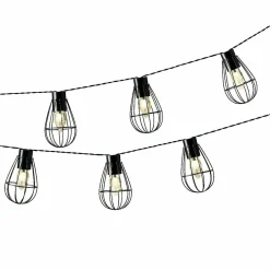 Guirlande lumineuse solaire en métal 3,5 m 8 LED Indus Blanc chaud