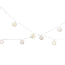 Guirlande lumineuse sur piles 2,25 m 10 LED Lanterne papier magnetique Blanc chaud