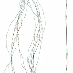 Guirlande rideau pour sapin H2,10 m 672 Micro LED câble vert Multicolore
