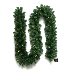Guirlande sapin lumineuse (300 cm - D25) Royal Vert et blanc chaud