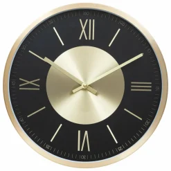 Horloge murale aluminium (D30 cm) Ariana Or