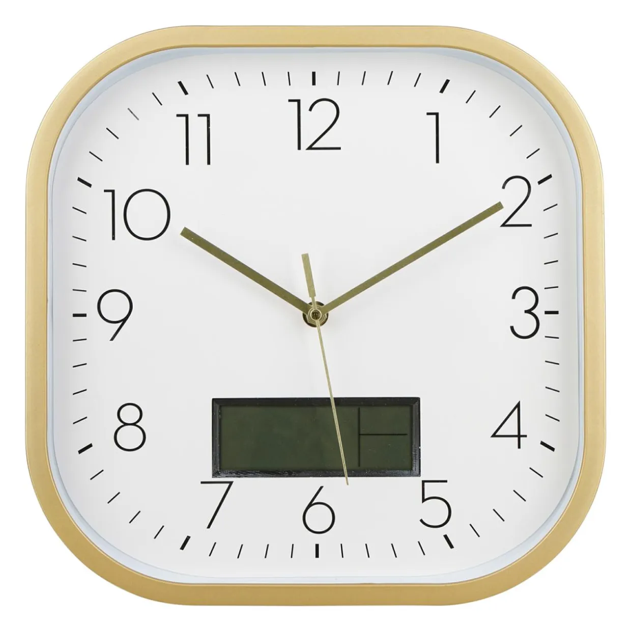 Horloge murale digitale plastique (30 cm) Timy Or