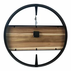Horloge murale en bois et métal (D57 cm) Nya Noir