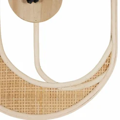 Horloge murale en rotin (H41 cm) Luna Naturel