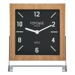 Horloge à poser en bois (H23 cm) Silence Vintage