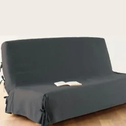 Housse de clic-clac coton (110 x 200 cm) Carmina Gris foncé