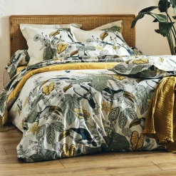 Housse de couette coton lavé (200 x 200 cm) Toco Verte