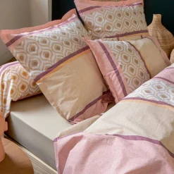 Housse de couette coton (260 x 240 cm) Inouk Rose