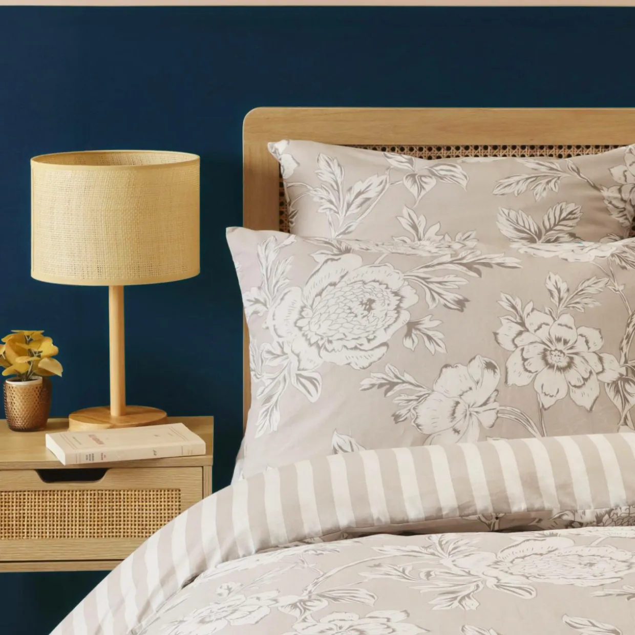 Housse de couette coton (140 x 200 cm) Lara Beige