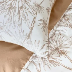 Housse de couette coton (200 x 200 cm) Lara Marron