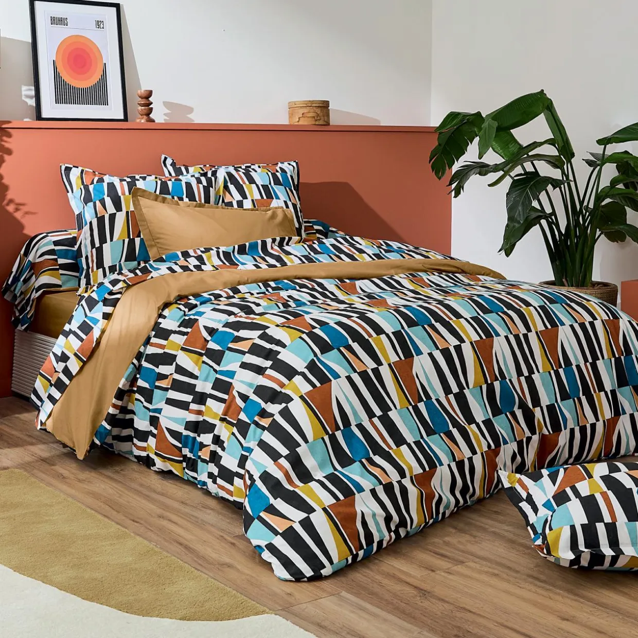 Housse de couette coton (140 x 200 cm) Pietro Multicolore