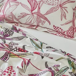 Housse de couette coton (240 x 220 cm) Pénélope Rose