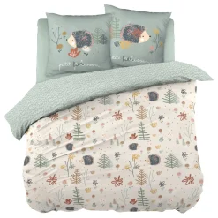 Housse de couette et deux taies enfant coton (240 x 220 cm) Polisson Multicolore